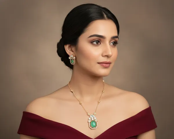 Green_Brass_Necklace_Set_For_Women